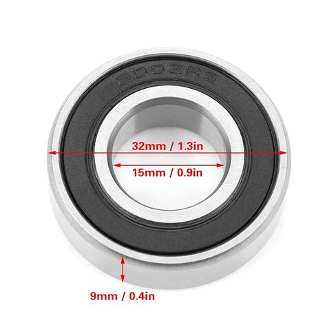 10PCS Deep Groove Ball Bearings, 6002-2RS Double Rubber Sealed Ball Bearing Pre-Lubricated Chrome Steel Z2 Lever in Saudi Arabia