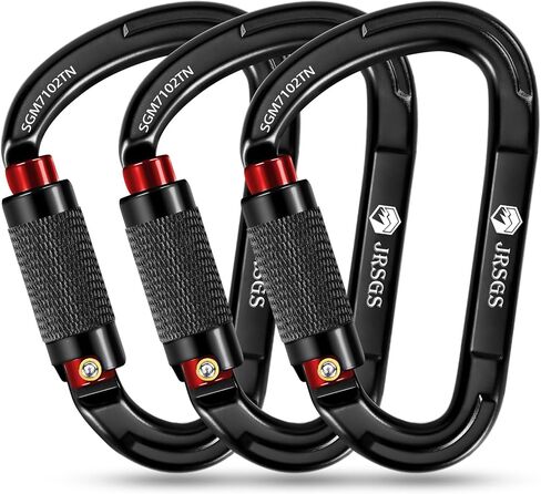 25KN Locking Climbing Carabiner Clips, UlAA Certified Heavy Duty Carabiners in Saudi Arabia