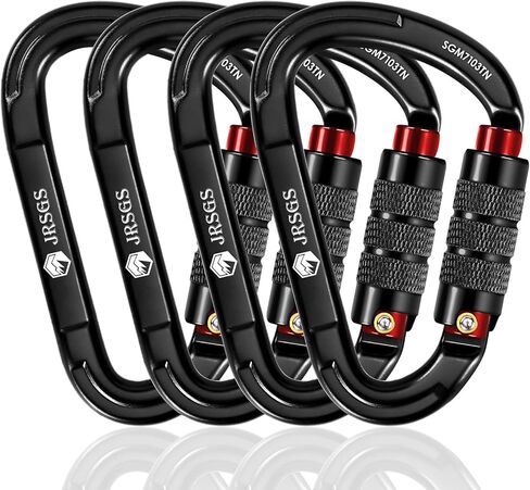 25KN Locking Climbing Carabiner Clips, UlAA Certified Heavy Duty Carabiners in Saudi Arabia