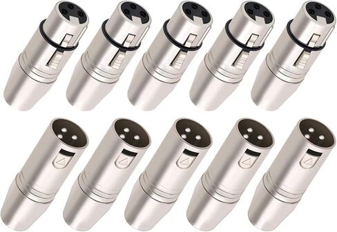 X L R Converter 3 Pin Male Female Jack to 3.5mm Stereo Microphone Adapter Connector 20Pcs(20xD1032M) in Saudi Arabia
