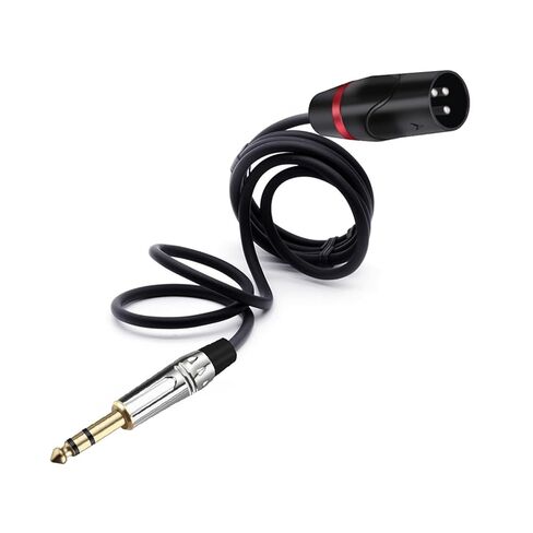 مقبس ستيريو 6.35 مم ذكر إلى XLR ذكر 3 دبابيس لكابل توصيل الميكروفون المتوازن ربع بوصة إلى سلك XLR لـ AMP 1 قطعة (أحمر، 0.5 متر) in Kuwait