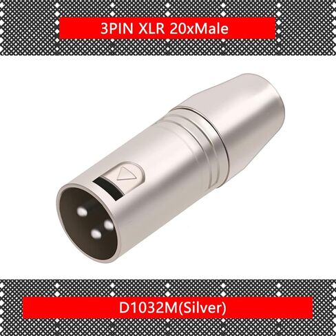 X L R Converter 3 Pin Male Female Jack to 3.5mm Stereo Microphone Adapter Connector 20Pcs(20xD1032M) in Saudi Arabia