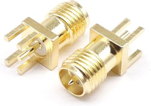RP-SMA Female Jack Male Plug Adapter Solder Edge P C B Straight Right Angle Mount RF Copper Connector Plug Socket 1.6mm Spacing 1Pcs in Saudi Arabia