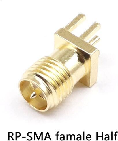 RP-SMA Female Jack Male Plug Adapter Solder Edge P C B Straight Right Angle Mount RF Copper Connector Plug Socket 1.6mm Spacing 1Pcs in Saudi Arabia