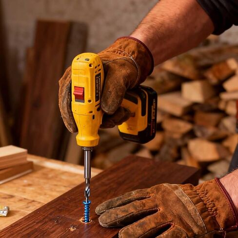 20-Pack Blue Concrete Screws Kit with Drill Bit & Driver, 3/16-in x 1-1/4-in & 2-1/4-in Flat Head Masonry Screws for Brick, Block, Concrete (20, Blue, 3/16" x1-1/4 and 3/16" x2-1/4) in Kuwait