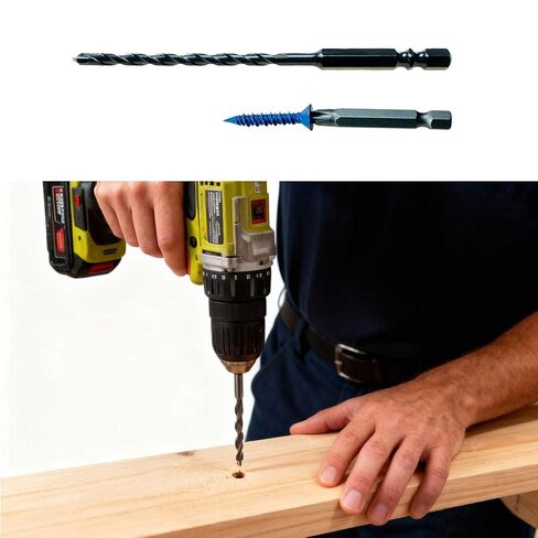 20-Pack Blue Concrete Screws Kit with Drill Bit & Driver, 3/16-in x 1-1/4-in & 2-1/4-in Flat Head Masonry Screws for Brick, Block, Concrete (20, Blue, 3/16" x1-1/4 and 3/16" x2-1/4) in Kuwait