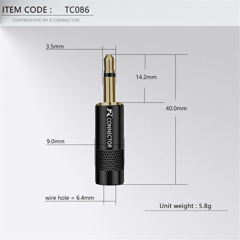 10 قطعة 3.5 مللي متر جاك مونو 3.5 مللي متر ذكر موصل قابس النحاس جاك 3.5 مللي متر سلك موصل ل 6 مللي متر كابل سماعة سماعة DIY بها بنفسك in Kuwait