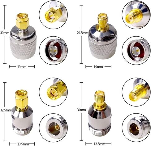 S M A to N Adapter N Male to S M A Male Plug Female Jack RF Connector Test Converter 4Pcs in Saudi Arabia