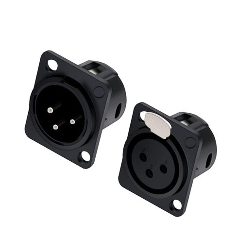3 Pin X L R Male Female Panel Mount Metal Shell Plated 3 Poles X L R Socket Chassis M I C Microphone Connector 10Pcs(C1021x10) in Saudi Arabia