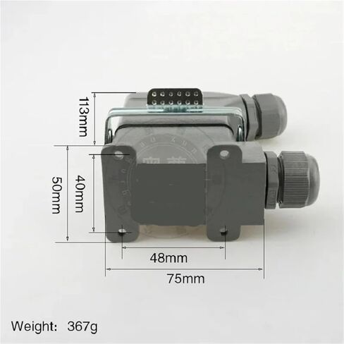 H10A-HA-010-3 to 10 Core Heavy Connectors Side for A Single Button 16 A250v Screw Connection 1Pcs in Saudi Arabia