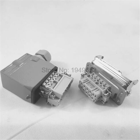موصلات شديدة التحمل HDC-HA-010-1 F/M 10pin 10A موصل صناعي مستطيل 1 قطعة in Saudi Arabia