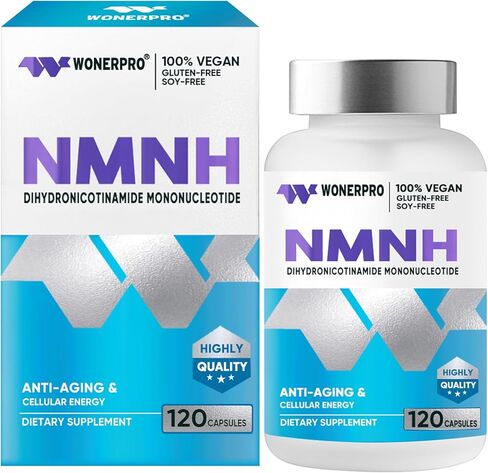 NMNH (بديل مكمل NMN)، 1000 مجم لكل جرعة، مكمل NAD لتعزيز مستويات NAD+ مع تقدمنا ​​في السن، لمكافحة الشيخوخة، والطاقة، والتركيز - 120 كبسولة in Kuwait