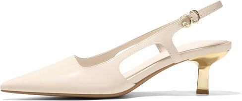 Coutgo Womens Low Kitten Heels Slingback Pumps Closed Pointed Toe Buckle Party Work Dress Shoes in Saudi Arabia