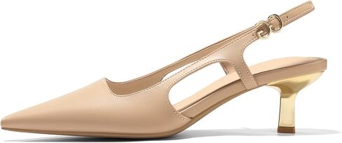 Coutgo Womens Low Kitten Heels Slingback Pumps Closed Pointed Toe Buckle Party Work Dress Shoes in Saudi Arabia