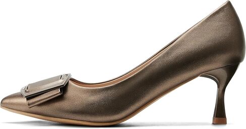 كعب Slingback للنساء، مقدمة مدببة أنيقة، أحذية للحفلات، الزفاف، المكتب، ذهبي، فضي، أحمر، بني، جلد الثعبان in Kuwait