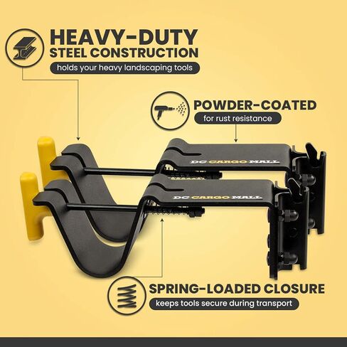 DC Cargo Mall E Track Tool Holder with Locking Handle – (2 Pack) Heavy Duty Weed Eater, Trimmer & Shovel Rack for Enclosed Trailers in Saudi Arabia