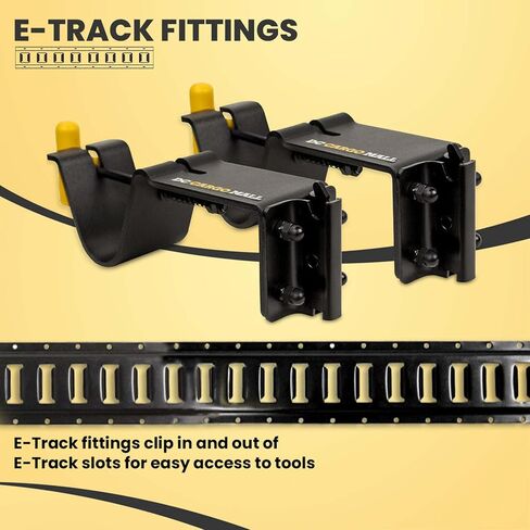 DC Cargo Mall E Track Tool Holder with Locking Handle – (2 Pack) Heavy Duty Weed Eater, Trimmer & Shovel Rack for Enclosed Trailers in Saudi Arabia