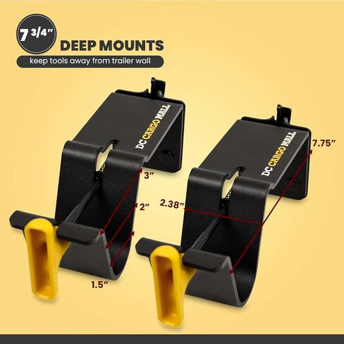 DC Cargo Mall E Track Tool Holder with Locking Handle – (2 Pack) Heavy Duty Weed Eater, Trimmer & Shovel Rack for Enclosed Trailers in Saudi Arabia