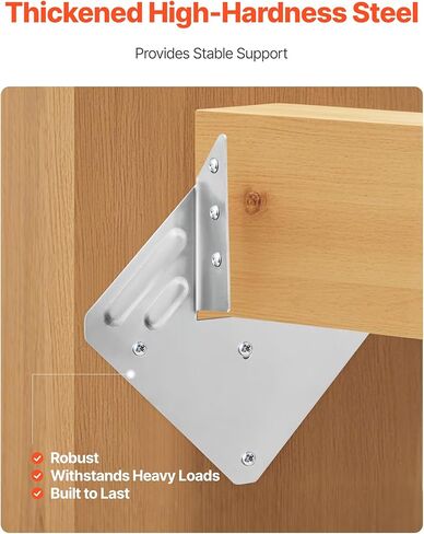 VEVOR Hurricane Ties for Rafter, Inner Size 5.31x1.57x2.48 in / 135x40x63 mm, Heavy Duty Hurricane Straps, Heavy Duty Rafter Ties Brackets Joist Hangers for Roof Beam Wooden Construction, 25 Pcs in Saudi Arabia