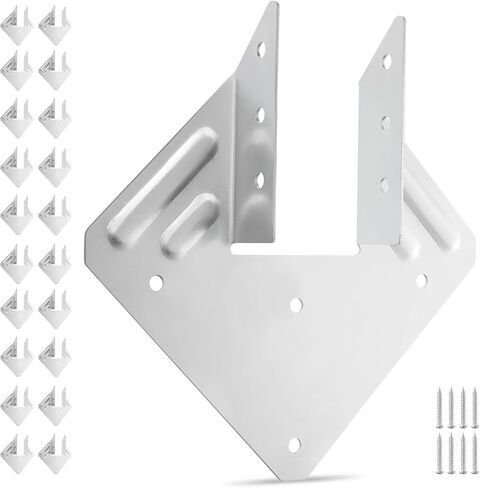 VEVOR Hurricane Ties for Rafter, Inner Size 5.31x1.57x2.48 in / 135x40x63 mm, Heavy Duty Hurricane Straps, Heavy Duty Rafter Ties Brackets Joist Hangers for Roof Beam Wooden Construction, 25 Pcs in Saudi Arabia