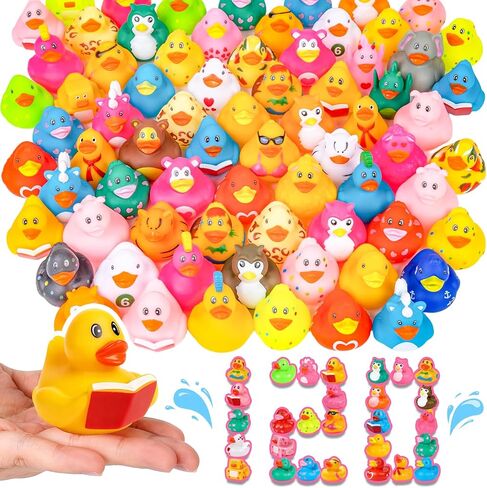 52 PCS Halloween Rubber Ducks ، Halloween Ducks for Halloween Goodie Bag Stuffers ، Rubber Duckies Baby Bath Toys for Party Favors ، in Kuwait