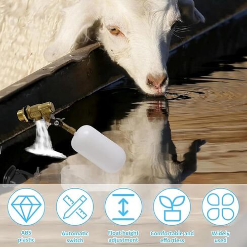 صمام تعويم المياه 1/2 بوصة صمام تعويم نحاسي مع صمام كرة تعويم بلاستيكي للمياه التحكم التلقائي في مستوى المياه لخزان مياه الماشية وأحواض السمك والزراعة المائية in Kuwait