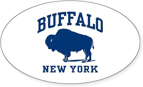 CafePress Buffalo New York Oval Sticker Oval Bumper Sticker Car Decal in Saudi Arabia