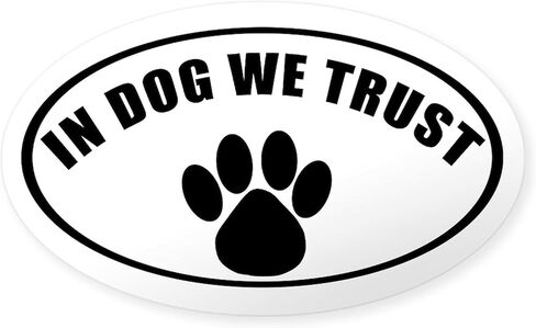 ملصق CafePress in Dog We Trust البيضاوي لممتص الصدمات للسيارة in Kuwait