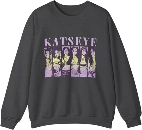 Handmade KATS.EYE Vintage Style Photo Collage Sweatshirt, Pink Retro Pop Music Casual Streetwear Crewneck, Katse.ye Merch Multicolor Unisex Kids Youth in Saudi Arabia