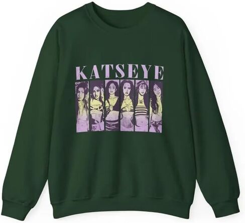 Handmade KATS.EYE Vintage Style Photo Collage Sweatshirt, Pink Retro Pop Music Casual Streetwear Crewneck, Katse.ye Merch Multicolor Unisex Kids Youth in Saudi Arabia