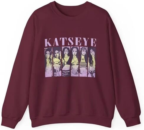 Handmade KATS.EYE Vintage Style Photo Collage Sweatshirt, Pink Retro Pop Music Casual Streetwear Crewneck, Katse.ye Merch Multicolor Unisex Kids Youth in Saudi Arabia