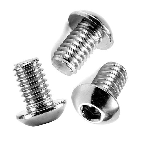 50 قطعة 1/4-20 × 3/8 بوصة براغي غطاء مقبس رأس الزر، 304 من الفولاذ المقاوم للصدأ 18-8، مسمار محرك سداسي سداسي ألين، برغي داخلي للآلة السداسية بالكامل لقارب السيارات المنزلي، لمسة نهائية لامعة in Kuwait