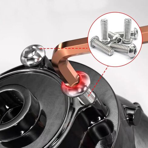 50 قطعة 1/4-20 × 3/8 بوصة براغي غطاء مقبس رأس الزر، 304 من الفولاذ المقاوم للصدأ 18-8، مسمار محرك سداسي سداسي ألين، برغي داخلي للآلة السداسية بالكامل لقارب السيارات المنزلي، لمسة نهائية لامعة in Kuwait