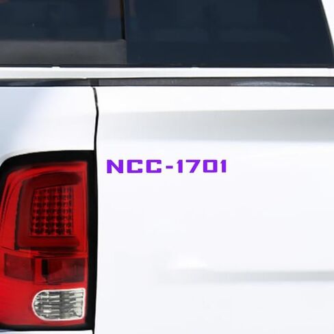 NCC-1701 USS Enterprise Memory Alpha Vinyl Decal Sticker 9x1 (Silver) in Saudi Arabia