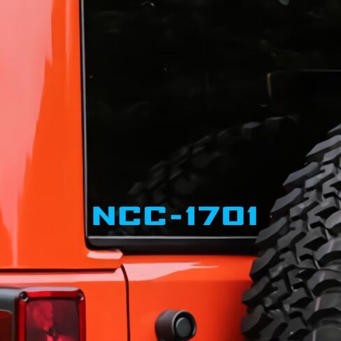 NCC-1701 USS Enterprise Memory Alpha Vinyl Decal Sticker 9x1 (Silver) in Saudi Arabia