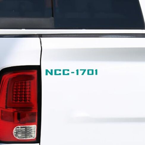 NCC-1701 USS Enterprise Memory Alpha Vinyl Decal Sticker 9x1 (Silver) in Saudi Arabia