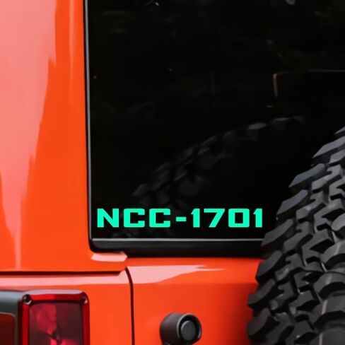 NCC-1701 USS Enterprise Memory Alpha Vinyl Decal Sticker 9x1 (Silver) in Saudi Arabia