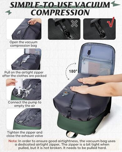 حقيبة ظهر للسفر من سيفيو مع مضخة كهربائية، حقيبة أغراض شخصية مقاومة للماء، حقيبة كمبيوتر محمول مضادة للسرقة للنساء والرجال للعمل/الرحلة/صالة الألعاب الرياضية مع حقيبة مبللة وحجرة للأحذية، بيج in Kuwait