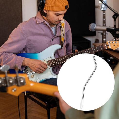 6 MM Thread Whammy Bar, Silver Tremolo Arm with Tip Metal Single Tremolo Whammy Bar Compatible with Stratocaster Electric Guitar in Saudi Arabia