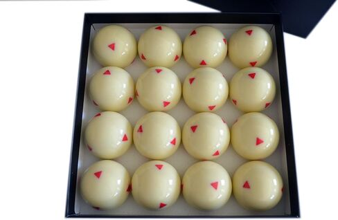 Champion 2-1/4" Billiard Arcos Training Pool Cue Ball with Red or Black Triangles in Kuwait