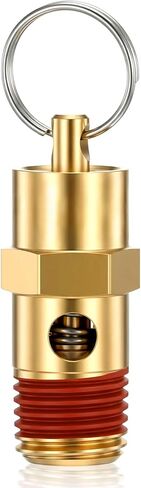 1/4" NPT Air Compressor Pressure Relief Valve, 1/4" Male NPT Brass Safety Valve 150 PSI Pressure Relief Air Check Valves Tank Pop Off Valve with Secure Pressure Regulation for Compressors in Saudi Arabia