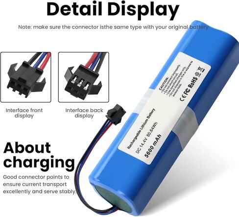 New Vacuum Cleaner Battery Replacement for Laresar L6 Pro, VIOMI S9, Ultenic T10 Robot Vacuum Cleaner 14.4V 5600mAh in Saudi Arabia