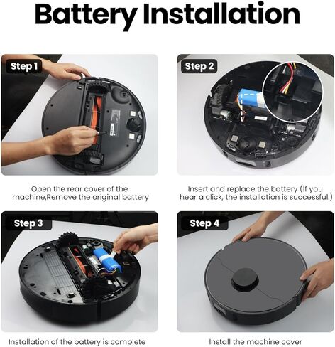 New Vacuum Cleaner Battery Replacement for Laresar L6 Pro, VIOMI S9, Ultenic T10 Robot Vacuum Cleaner 14.4V 5600mAh in Saudi Arabia
