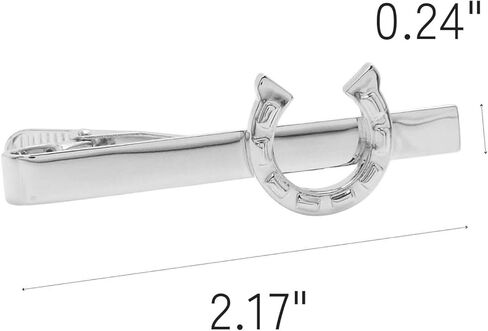 مشبك ربطة عنق على شكل حدوة حصان باللون الفضي والذهبي in Kuwait