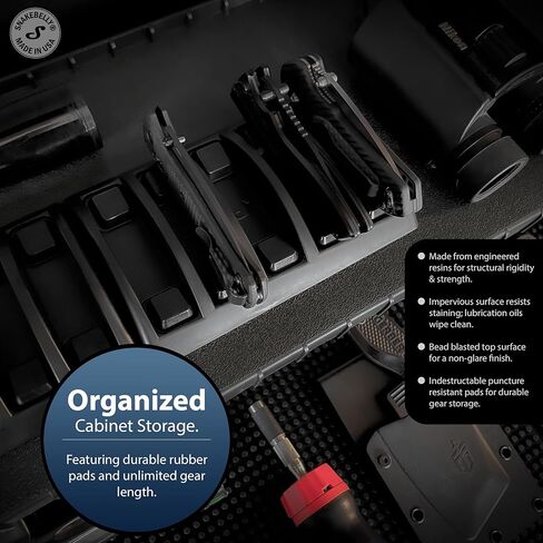 EDC Knife Rack - EDC Gear Organizer Tray - Holder for Knives & Accessories (Black) in Kuwait
