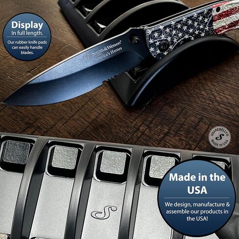 EDC Knife Rack - EDC Gear Organizer Tray - Holder for Knives & Accessories (Black) in Kuwait