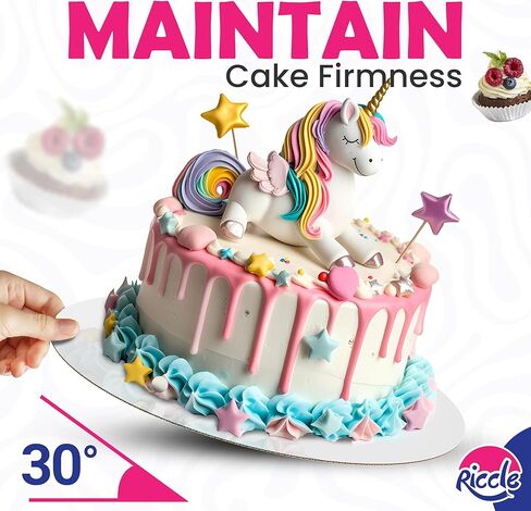 ألواح كيك ريكل مقاس 12 بوصة، عبوة مستديرة مكونة من 50 لوحة ذات حواف ناعمة مقاس 12 بوصة، يمكن التخلص منها - متينة - دوائر من الورق المقوى الأبيض - درجة الغذاء in Kuwait