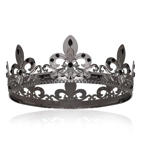 CIEHER King Crowns for Men Boys - Royal Vintage Prom Crown Evil Luxury Rhinestone Tiara for Birthday Halloween Costume Cosplay Party(Green) in Saudi Arabia