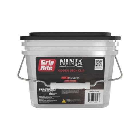 Grip-Rite GRNINC31650، مشبك سطح النينجا المخفي، 316 من الفولاذ المقاوم للصدأ، 90 قطعة، تغطية 50 قدم مربع in Saudi Arabia