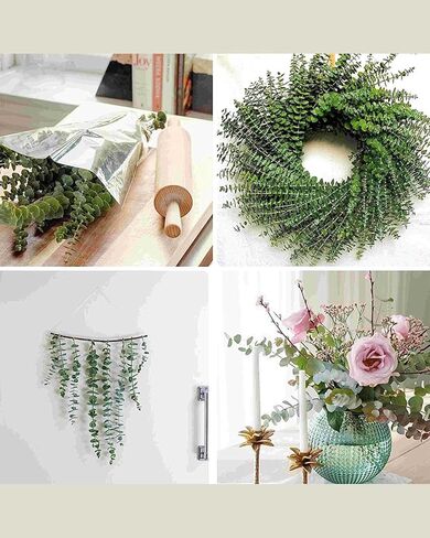 10 PCS Preserved Eucalyptus Stems, 12 Inches Natural Artificial Flower Bouquet for Home Decor/Floral Arrangements/Weddings/Spa Showers, Artificial Eucalyptus, Green in Saudi Arabia
